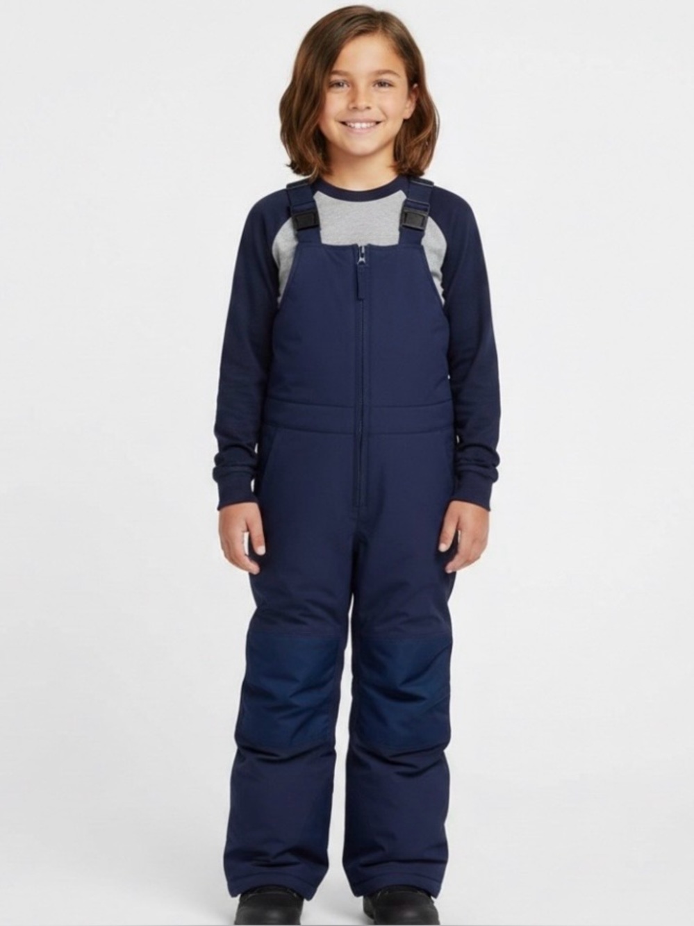 Lands' End Kids Squall Snow Bibs Navy Blue 10 Waterproof
